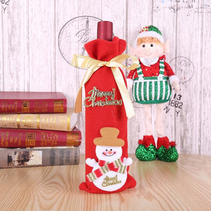 Santa Claus Wine Bottle Christmas Covers