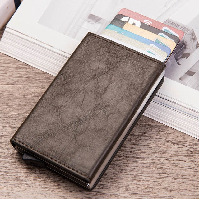 Beautiful 100% Leather RFID Wallet & Business Card Holder With Coin Holder
