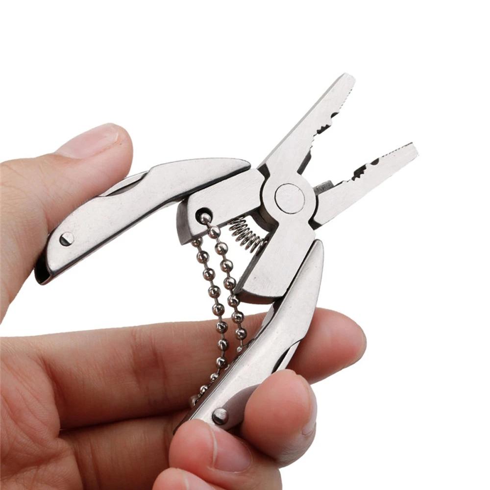 Stainless Steel Pliers, Knife, Screwdriver & Keychain All In One!
