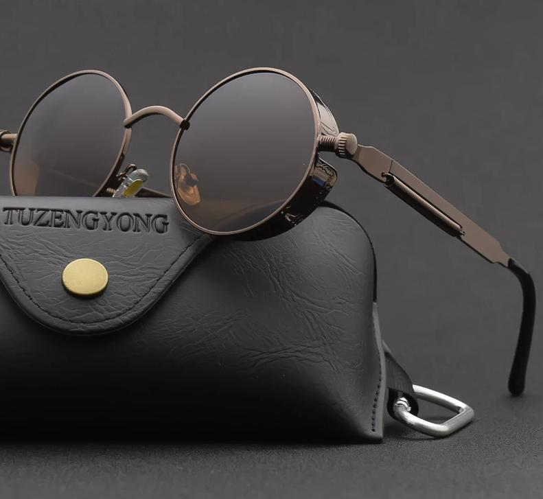 Steampunk Sunglasses, Vintage Round Metal Frames