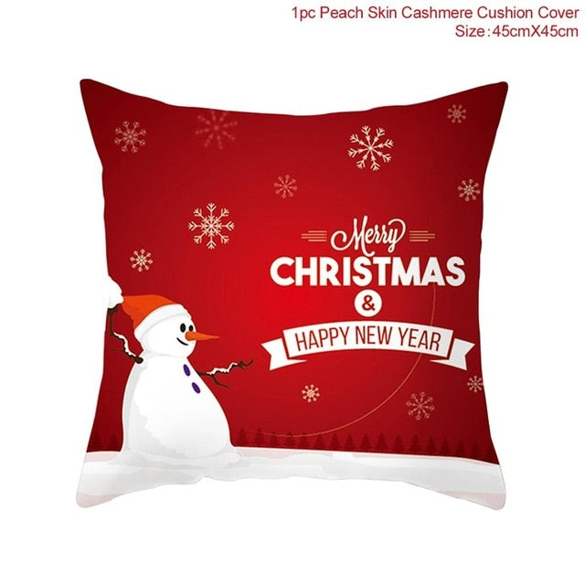snow christmas pillow