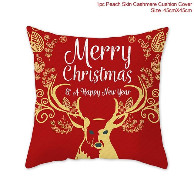 merry christmas pillow red