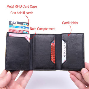 Beautiful 100% Leather RFID Wallet & Business Card Holder With Coin Holder