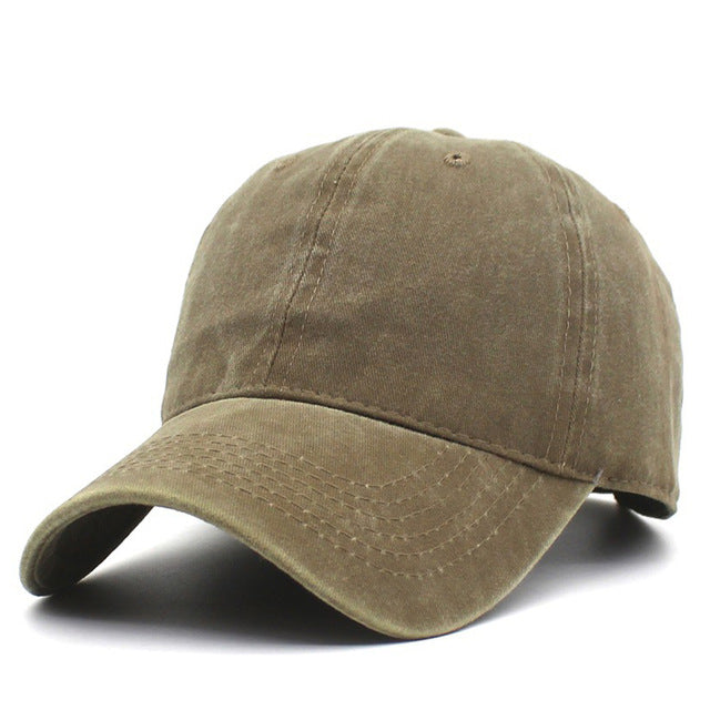 cotton solid baseball cap