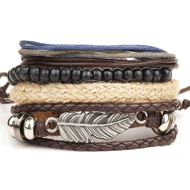 Beaded Leather Bracelets For Both Men & Women